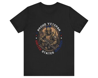 Proud Veteran United States Soldier - Unisex Short Sleeve Tee