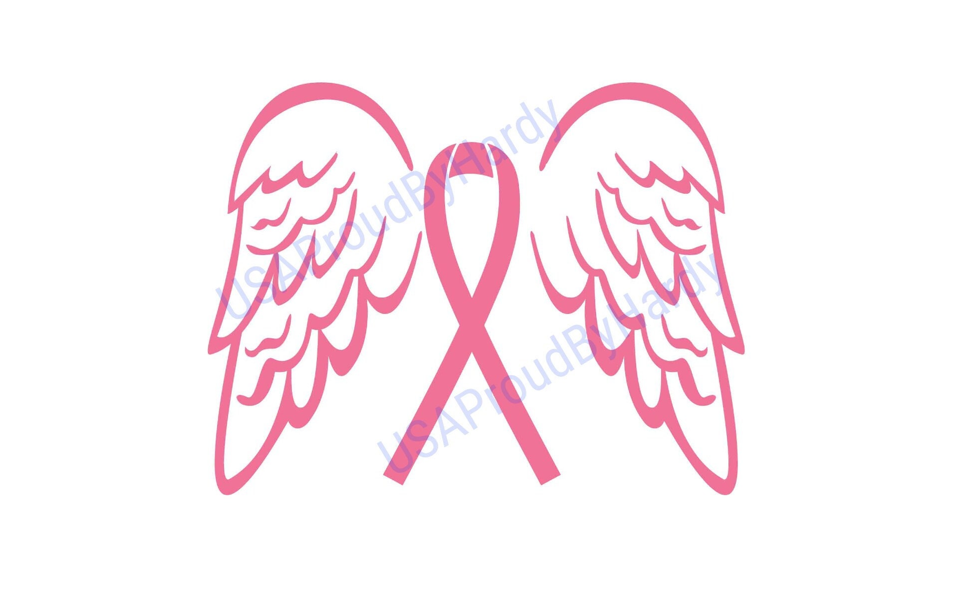 Cancer Awareness Ribbon With Wings SVG Digital File - Etsy