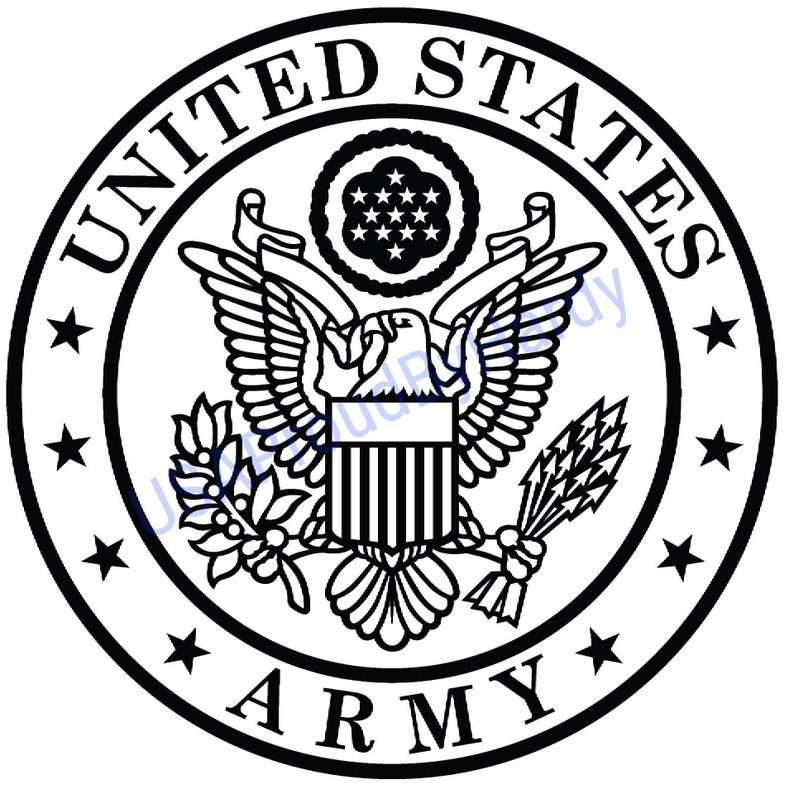 United States Army Seal Logo SVG Digital File Digital File Digital Download Perfect for Cricut Great for a car decal image 1