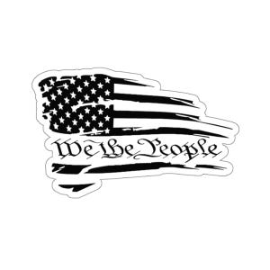 We The People - Rustic Flag - Kiss-Cut Sticker