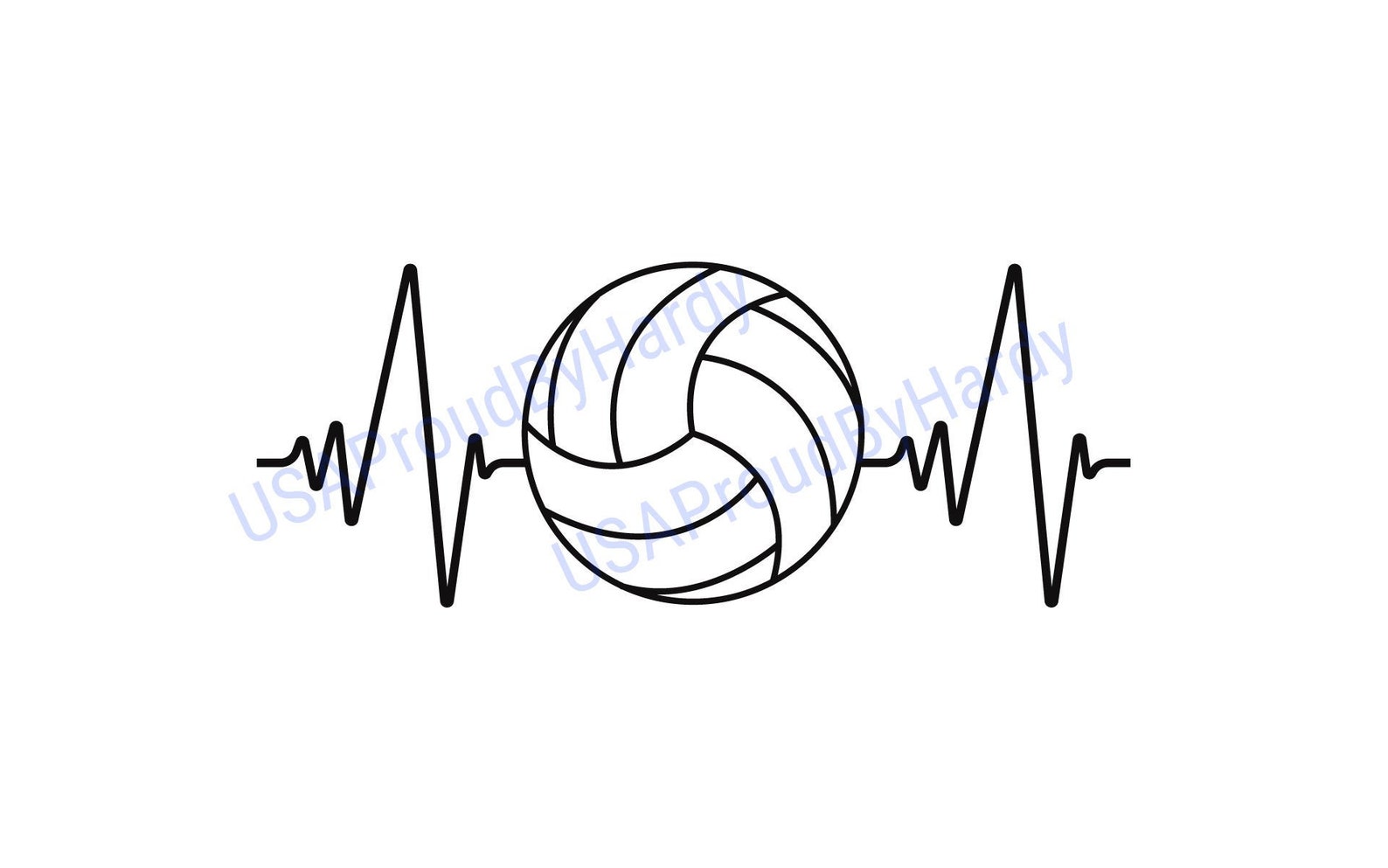 Volleyball Heartbeat Volleyball is Life SVG Digital File Etsy UK