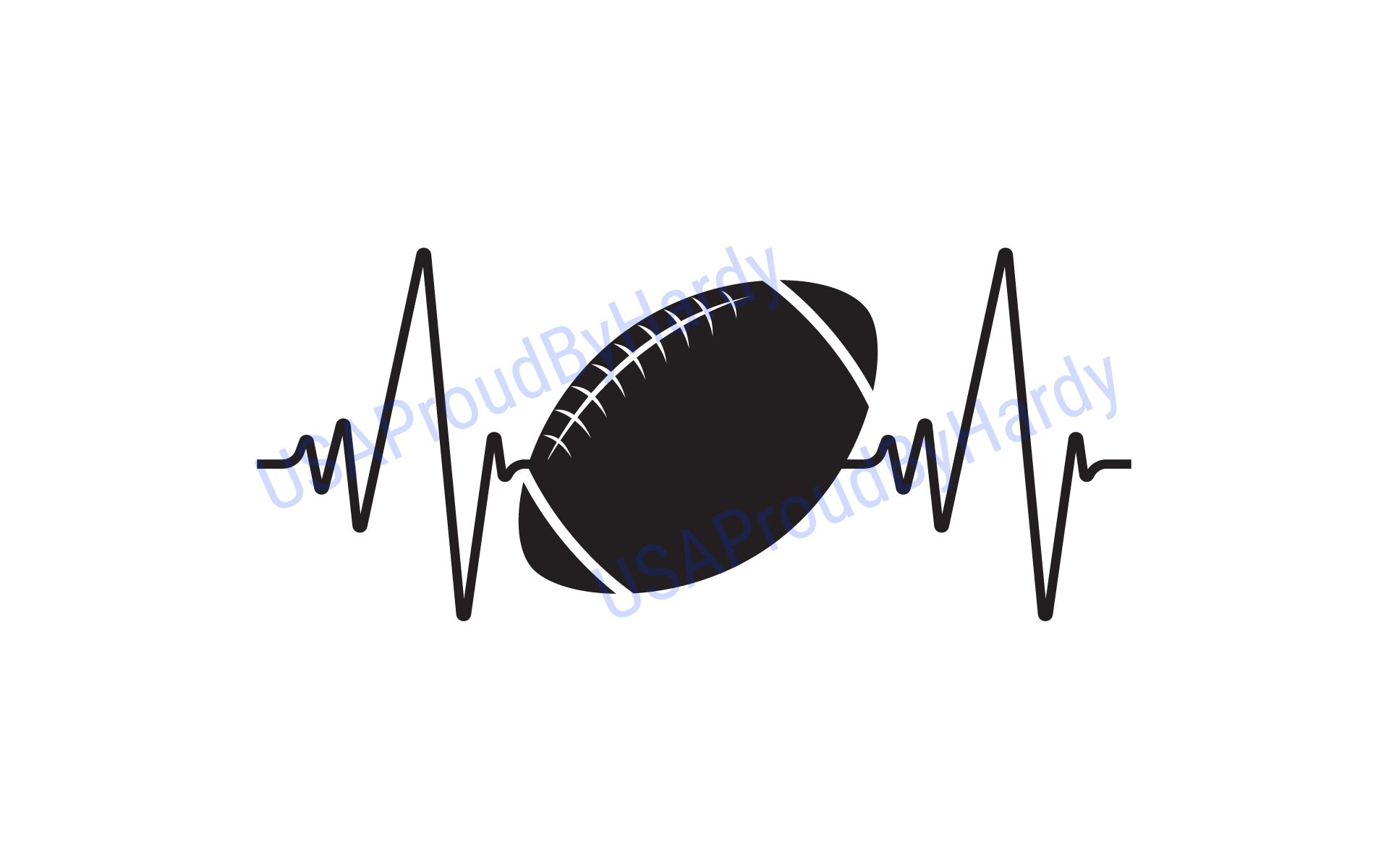 Football Heartbeat - Football Is Life - SVG Digital File - Digital File - Digital Download - Perfect for Cricut - Great for a car decal