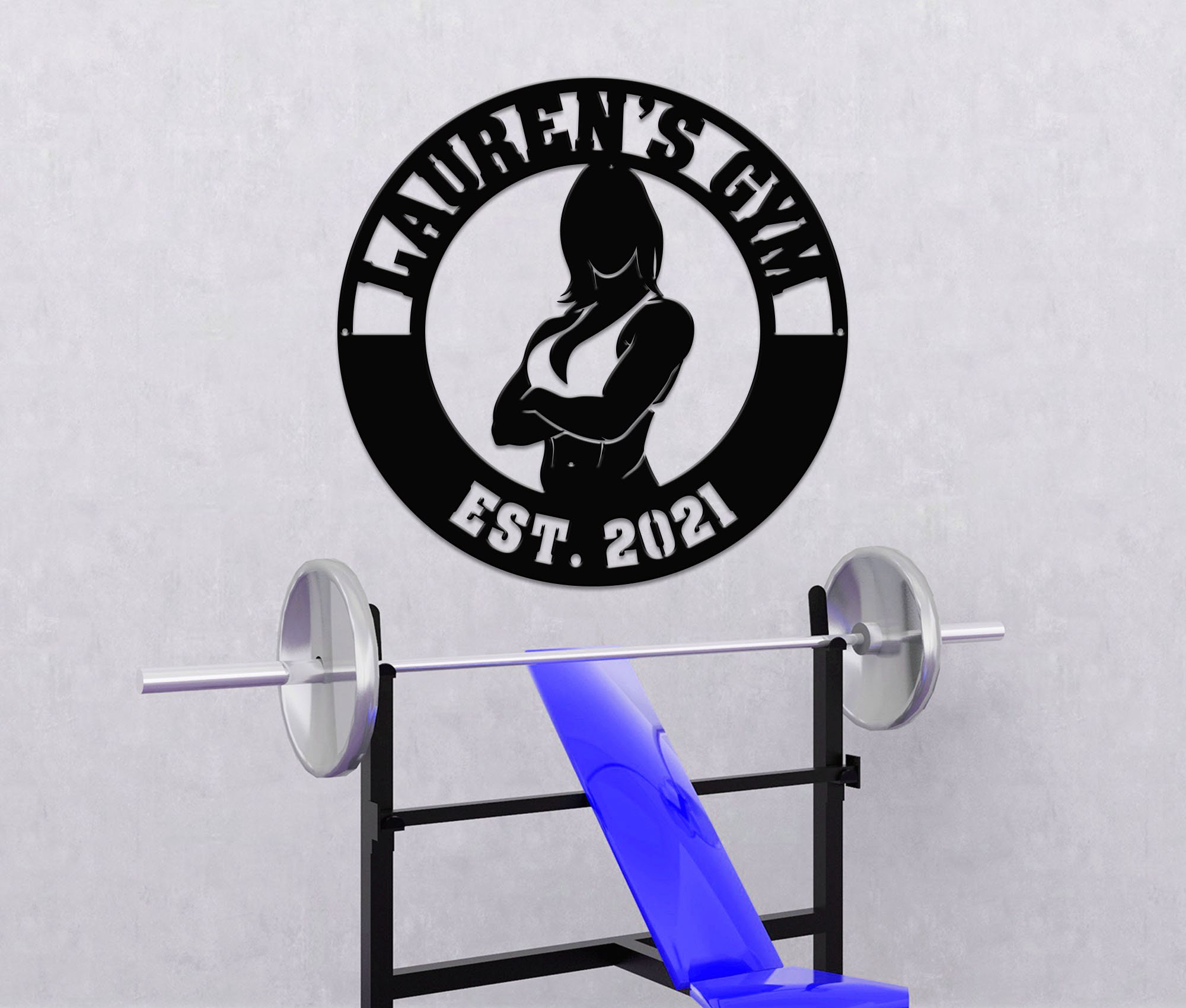 Gym Sign Personalized Home Gym Sign Custom Metal Gym Sign Etsy