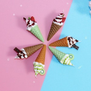 Miniatur-Eiscreme, Puppenhaus-Getränke-Eistüten, Simulations-Puppenhaus-Getränke vorbildliches Spielzeug, Küchenzubehör