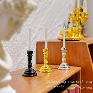 Puppenhaus Kerzenständer, Miniatur Kerze Modell, Miniatur Wohndekoration, Wohnzimmer Ornamente, Puppenhaus Lampe Spielzeug