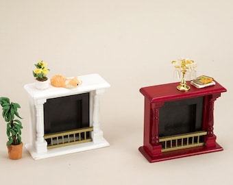 Dollhouse Fireplace, Miniature Fireplace Model, Dollhouse Living Room Furniture Decoration, Dollhouse Accessories