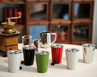 Tazzina Da Caffè In Miniatura Scala 1:12 Per Casa Delle Bambole, Porcellana, Fatta A Mano