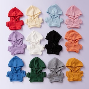10/15/20CM Cotton Doll Hoodie,Colorful Doll Tops,Cotton Doll Clothes,Doll Hoodie