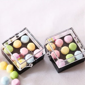 10PCS Miniature Macarons,5*7mm Mini Resin Macarons,Dollhouse Food,Multicolor Round Macaron Cookie Cabochons,Dollhouse Kitchen Accessory