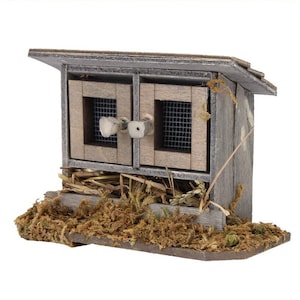 Puppenhaus Hühnerstall, Puppenhaus Miniatur Hühnerhaus, Miniatur Bauernhaus
