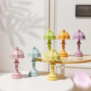 Dollhouse Lamp,Miniature Desk Table Lamp, Miniature Furniture,Doll House Miniatures Accessories,Children Kids Gift Toys