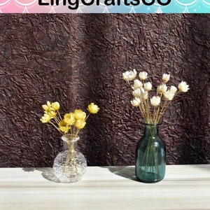 Dollhouse Glass Vase,Dollhouse Miniature Flower Vase,Miniature Home Decor,Dollhouse Decoration
