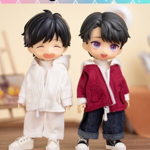Ob11 Doll Jackets,1/12 BJD Hooded Jacket,nendoroid Zipper
