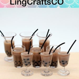 5PCS Miniature Milk Tea,Dollhouse Drink,Dollhouse Simulation Drink,Miniature Kitchen Accessories,Dollhouse Summer Drink