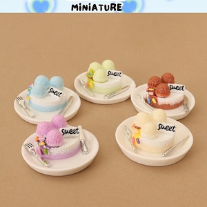Dollhouse Dessert,Miniature Cake,Dollhouse Ice Cream,Miniature Food,Mini Food Craft Supply