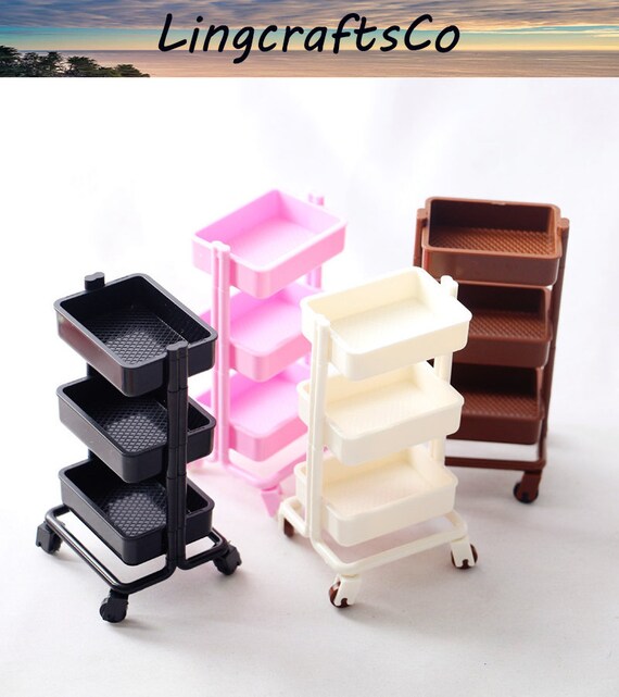 Carrello Da Servizio Vintage In Miniatura Per Casa Delle Bambole – Scala 1:12