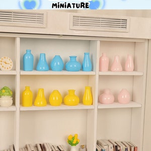 5PCS/Set Miniature Bottles,Dollhouse Colorful Vase,Miniature Flower Vase,Miniature Dollhouse Decoration