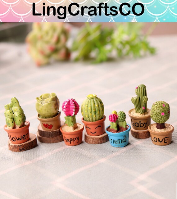 Miniatur Kaktus, 3D Kaktus Puppenhaus Miniaturen, Kawaii Resin Schreibtisch  Accessoires, Schreibtisch Dekoration Figuren, Puppenhaus Schreibtisch  Zubehr - Etsy sterreich