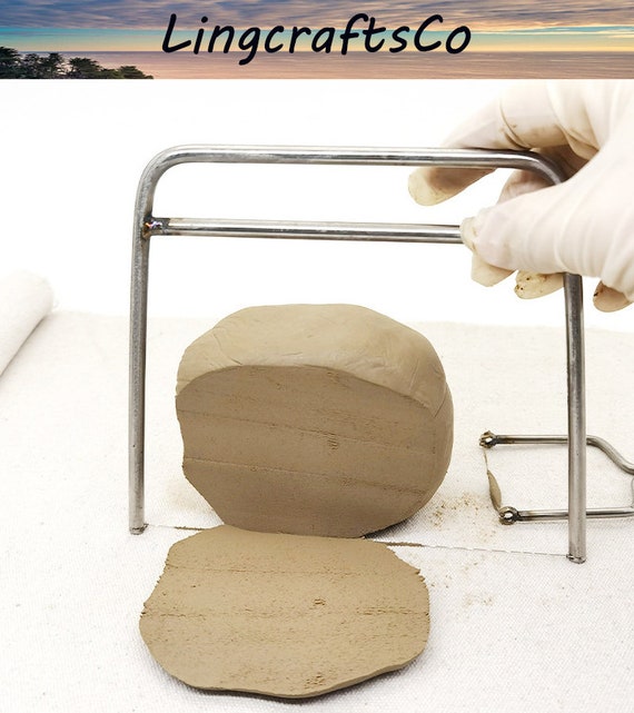 Tagliafilo Per Argilla In Acciaio Inossidabile Con Manico In Legno – Taglierina Professionale Per Ceramica E Modellismo | Strumento Da Scultura Per Artigiani E Hobbisti