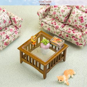 Dollhouse Wooden Table,Miniature Square Table,Miniature Desk Furniture,Doll Kid&#39;s Play House Toys