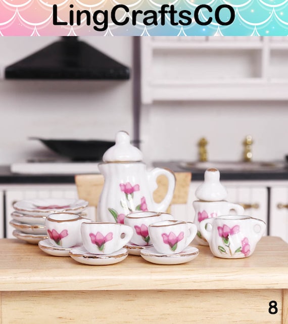 Generic Lot De 16 Tasses à Café Miniatures Pour Maison De Poupée - Accessoires Pour Mini Maison De Poupée - Artisanat Et Plaisir