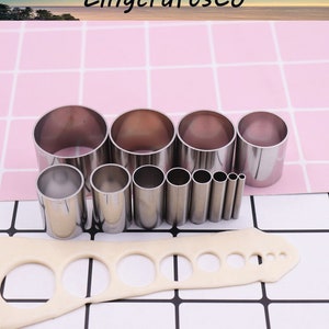 Round Clay Cutter Set, 12PCS Stainless Steel Round Polymer Clay Cutter, Circle Polymer Clay Cutter Set