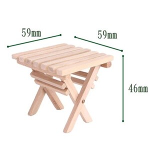1PC 1:12 DIY Beach Folding Table For Kids Toys,For Mini Doll House Miniature Furniture Miniatures Dollhouse Toys Gifts For Children image 4