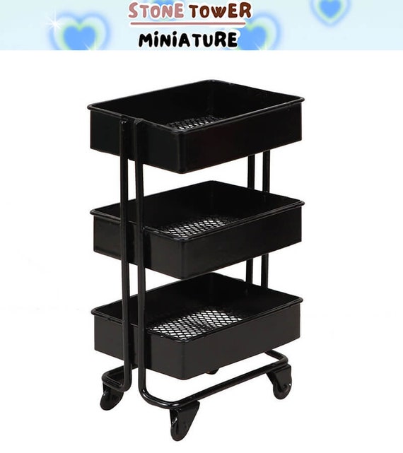 Carrello Da Servizio Vintage In Miniatura Per Casa Delle Bambole – Scala 1:12
