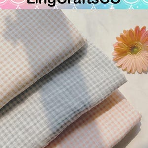 Tessuto di cotone a doppia garza a quadretti, mussola stropicciata per coperte per neonati, tessuto crepe leggero