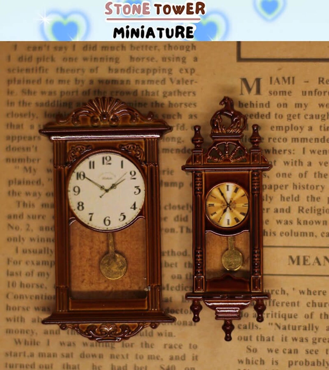 Mini Animated Clock Dollhouse Clock,miniature Wall Clock,dollhouse Accessories,miniature ...