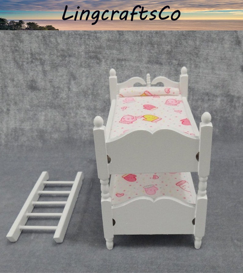 Dollhouse Bunkbed Miniature Bunk Bed Dollhouse Miniature Etsy