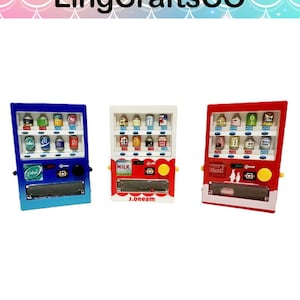 Miniature Vending Machine,Simulation Drinks Vending Machine,Dollhouse Accessory,Dollhouse Vending Machine