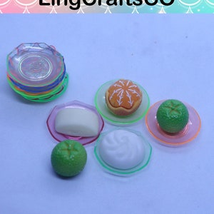 Assiettes de maison de poupée, assiette de nourriture en plastique, plat de dentelle de dessert, accessoires de bricolage pour accessoire de scène de vie de maison de poupée, jouet de décor de vaisselle
