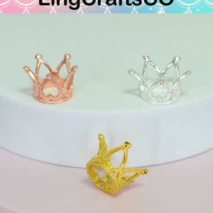 Miniature Crown, Mini Metal Crown, Miniature Metal Crown Toys, Dollhouse Accessory in Gold, Silver