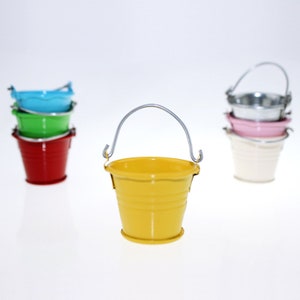 1PC 1:12 Scale Dollhouse Miniature Home Kitchen Garden Iron Water Bucket Pail Furniture Decoration Accessory Kids Toys