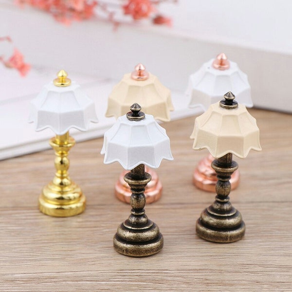 1:12 Dollhouse Mini Furniture Miniature Desk Table Lamp Doll House Miniatures Accessories Children Kids Gift Toys