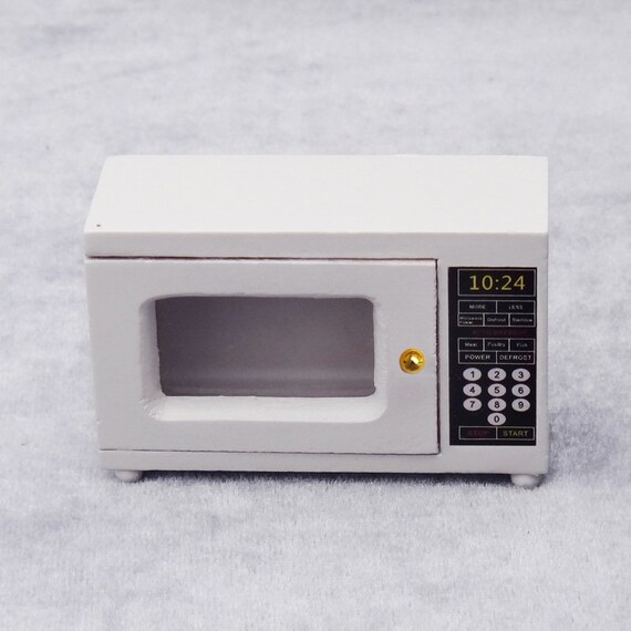 1 12 Dollhouse Mini Microwave Oven Model Simulation Kitchen Furniture Cookware Accessories Doll House Kitchenware Kids Toys Etsy UK