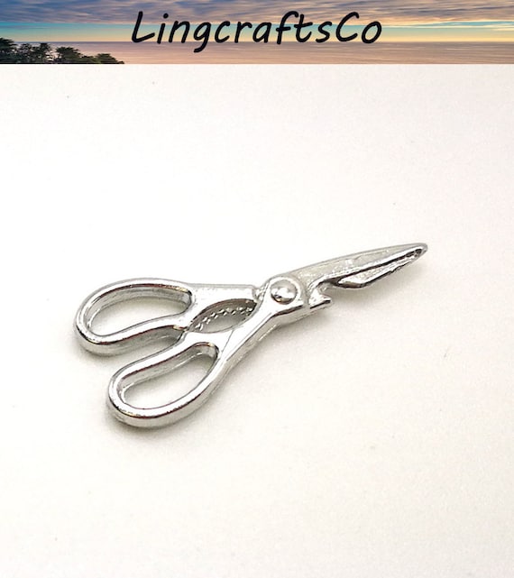 Miniature Scissors, Miniature Metal Scissors, Dollhouse Miniature