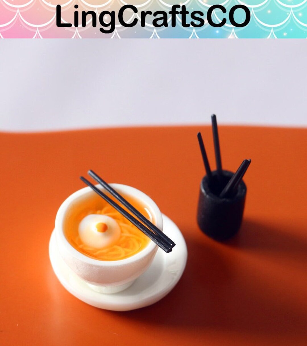 Miniature Ramen Dollhouse Food Ramen With Egg Model Etsy