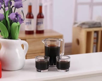 Tisana per casa delle bambole, set di bevande di simulazione in miniatura, accessori da cucina in miniatura, bottiglia per casa delle bambole