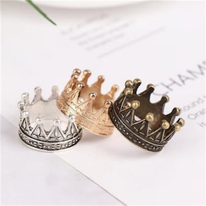 4PCS/Lot Mini Alloy Crown 1:12 Dollhouse Miniature Gold Sliver Bronze Model Toys Dolls Headwear Accessories