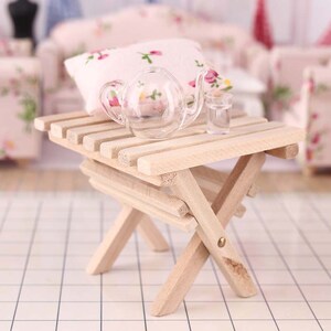 1PC 1:12 DIY Beach Folding Table For Kids Toys,For Mini Doll House Miniature Furniture Miniatures Dollhouse Toys Gifts For Children image 2