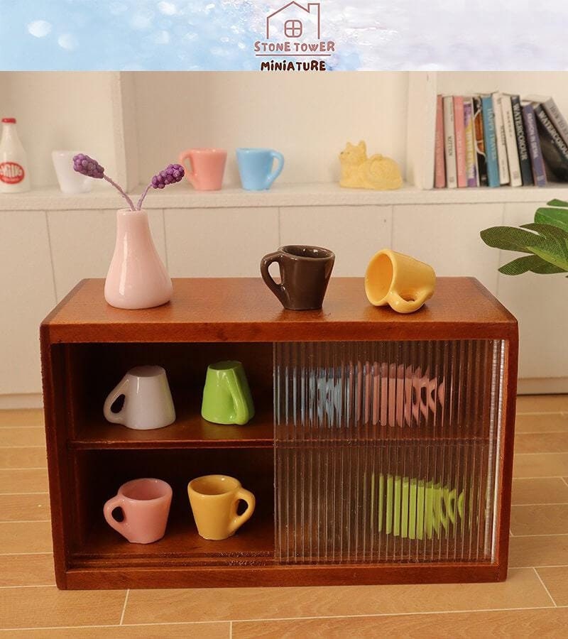 UPKOCH Set 30 Mini Tazze Per Casa Delle Bambole - Accessori In ABS Realistici Per Bevande, Tè E Acqua, Decorazione In Miniatura Per Diorami E Giochi - 2