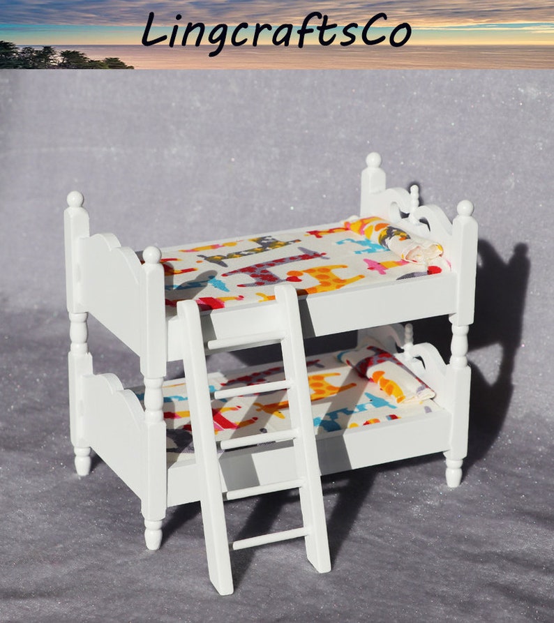 Dollhouse Bunkbed Miniature Bunk Bed Dollhouse Miniature Etsy