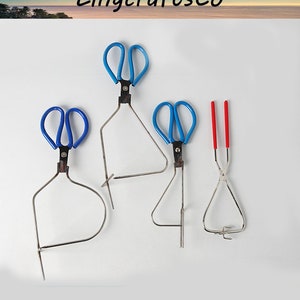 Clay Tongs, Stainless Steel Glazed Pliers, Dipping Tongs Glazing Tools for Pottery, Ceramic Polymer Clay Glaze