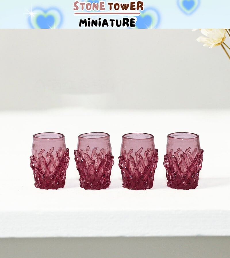 Toddmomy 10 Mini Bicchieri Da Vino In Miniatura Per Casa Delle Bambole - Scala 1:12 Accessori Cucina Giocattolo