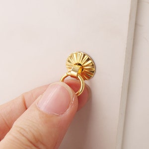 5pcs Hardware Golden Metal Handle Pulls Toys Dollhouse Miniature Furniture Doll House Accessories Toy for Children