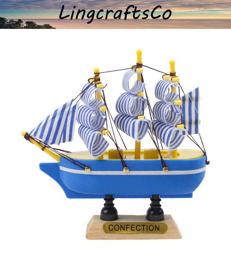 Miniature Sailing Ship Miniature Marine Nautical Creative Etsy