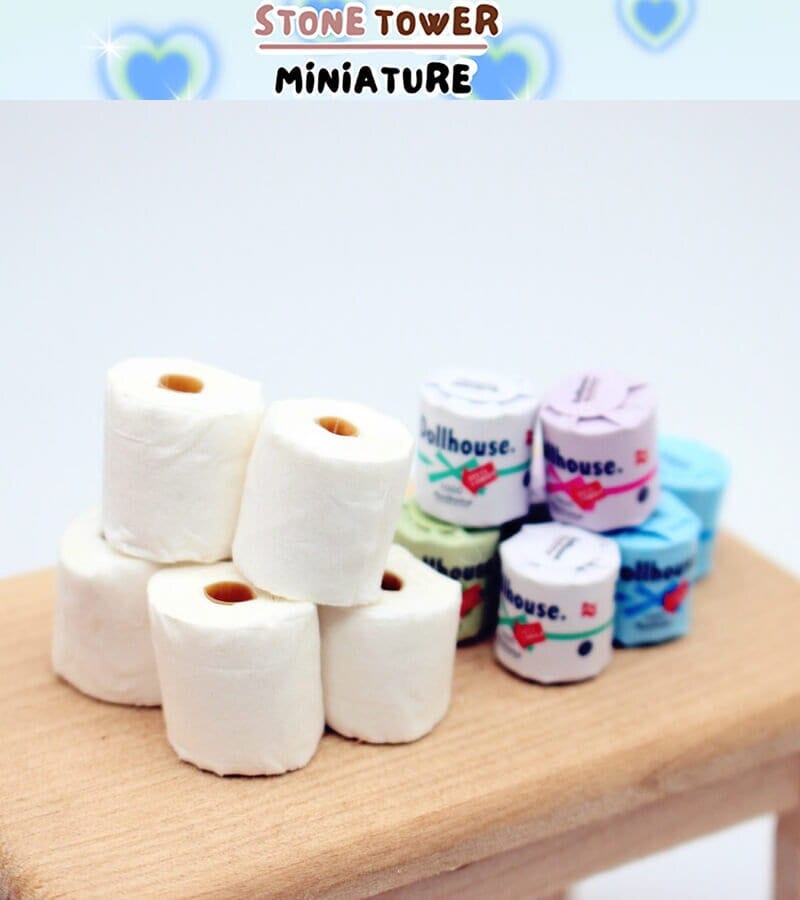 Nuovo Divertente Casa Delle Bambole In Miniatura Rotoli Di Carta