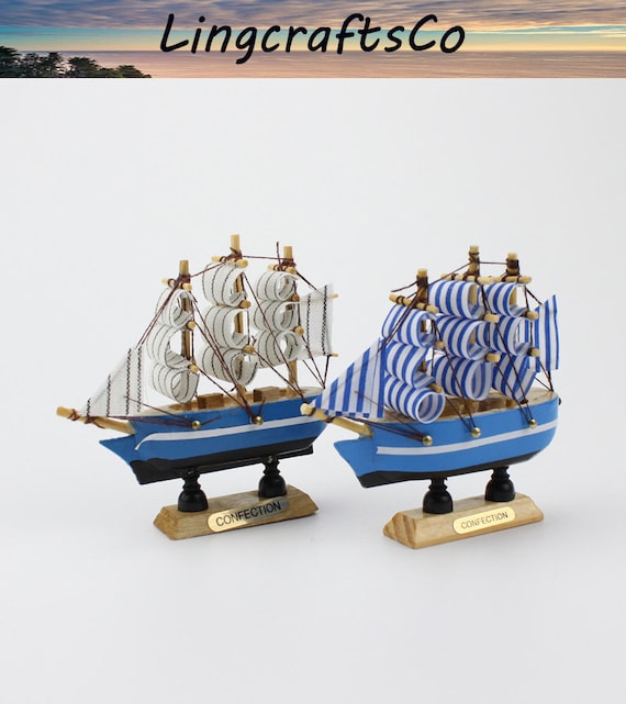 Miniature Sailing Ship Miniature Marine Nautical Creative Etsy